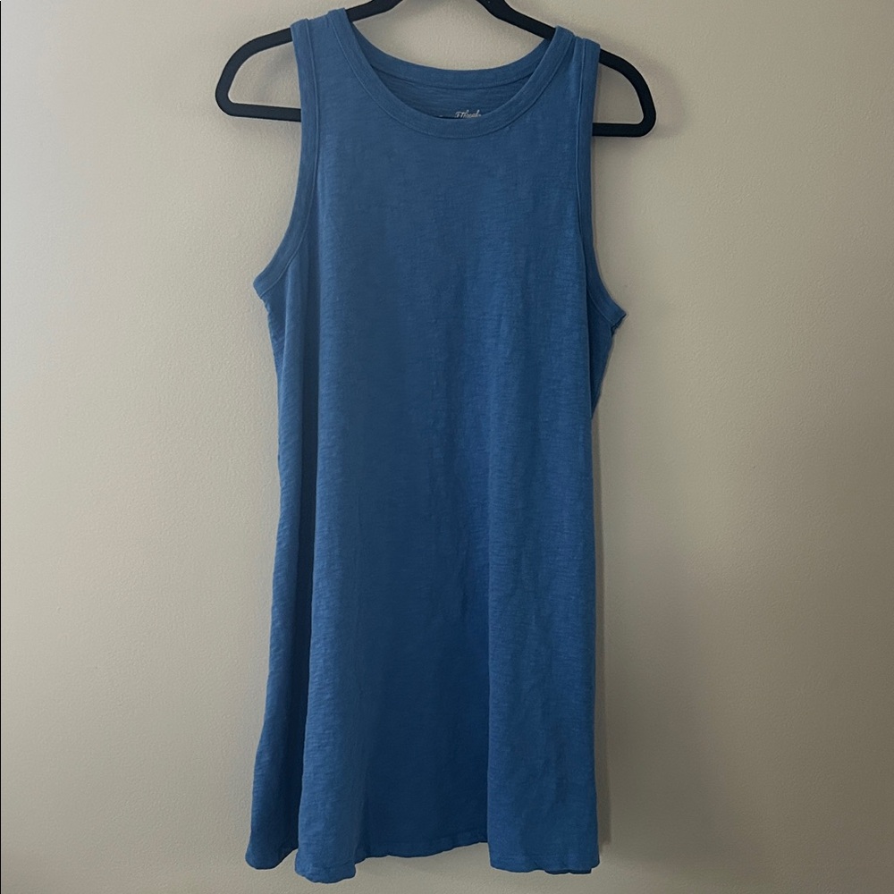 Universal Thread 100% Cotton Blue Tank Dress, Size Large